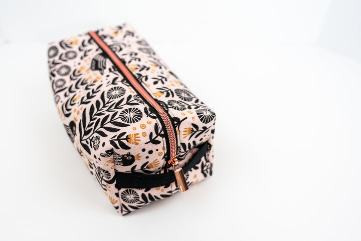 Large Black Birds Boxy Bag