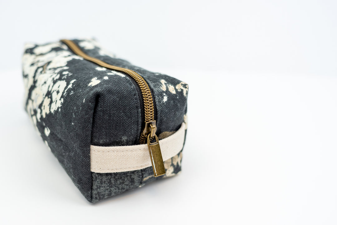 Medium Black Floral Boxy Bag