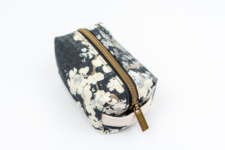 Small Black Floral Boxy Bag