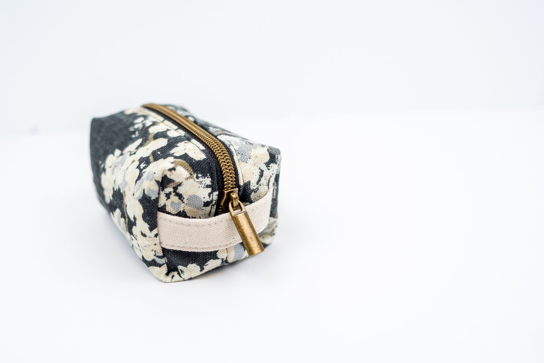 Small Black Floral Boxy Bag