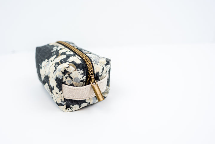 Small Black Floral Boxy Bag