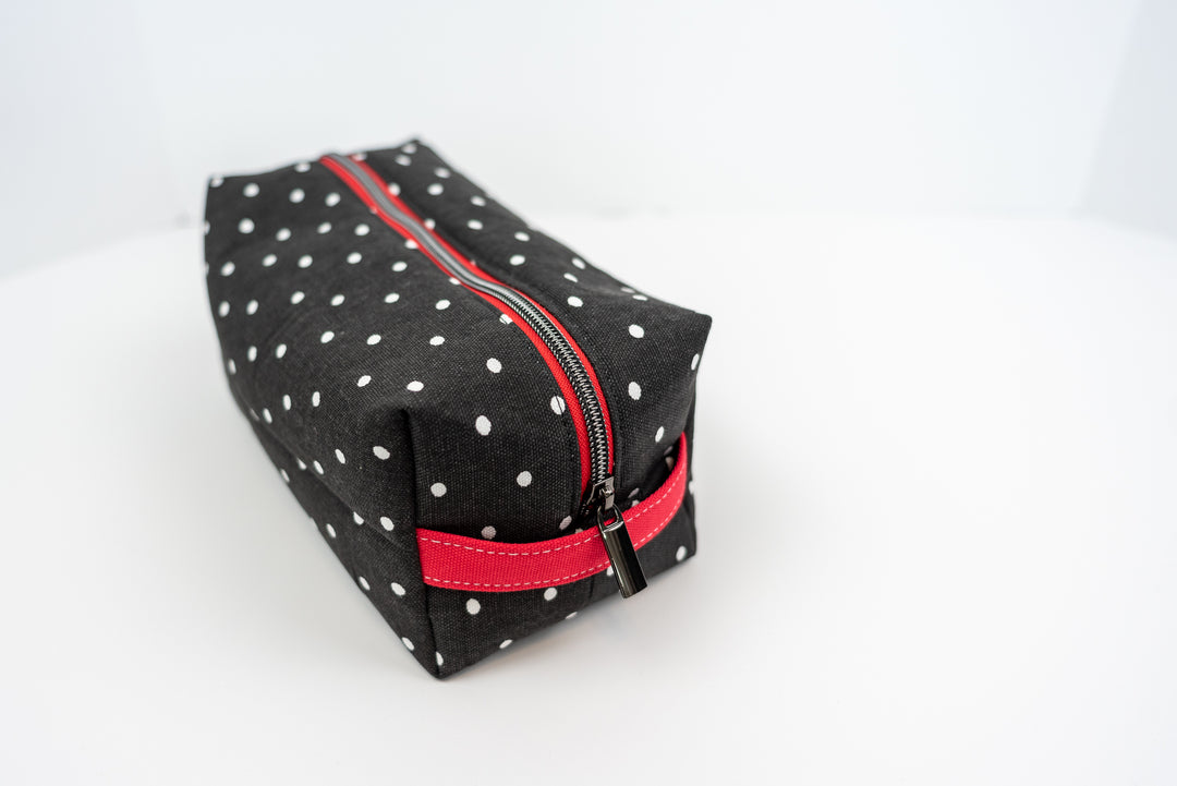 Large Black & White Dots Boxy Bag