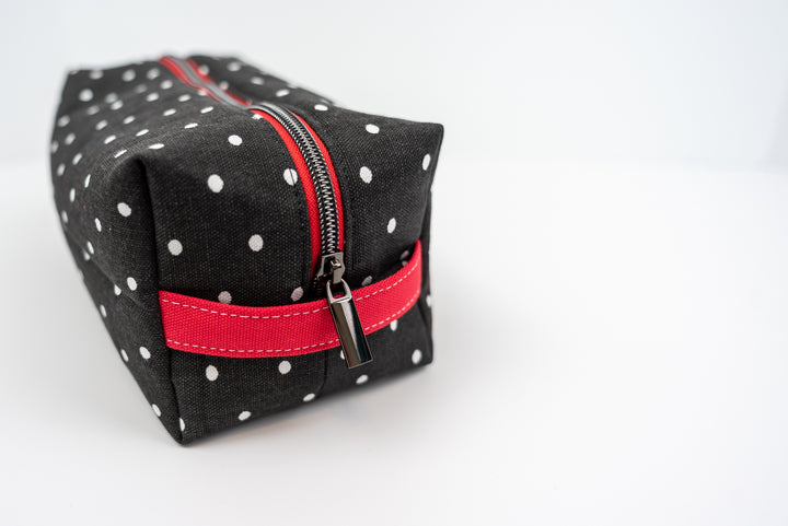 Large Black & White Dots Boxy Bag