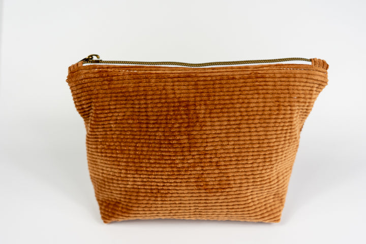 Small Brown Corduroy Wedge Bag
