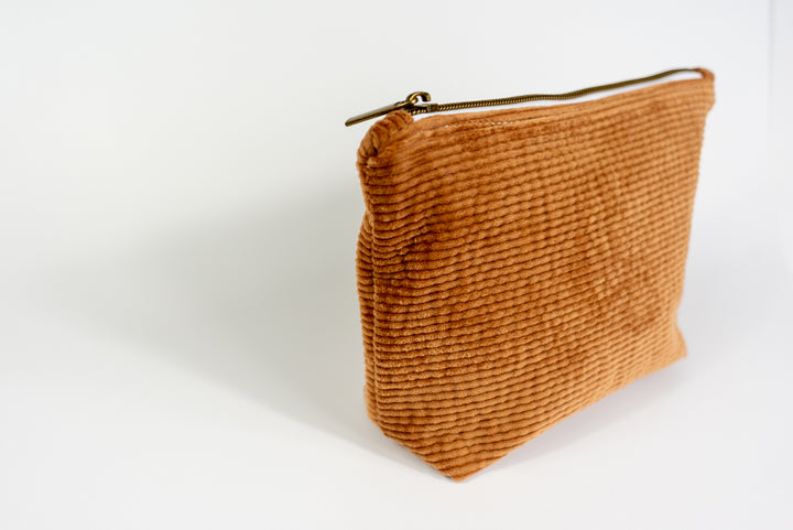 Small Brown Corduroy Wedge Bag