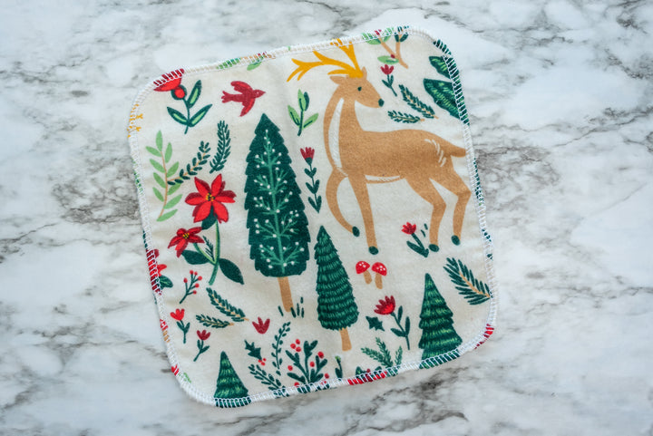 Christmas Reusable Cloth Wipes
