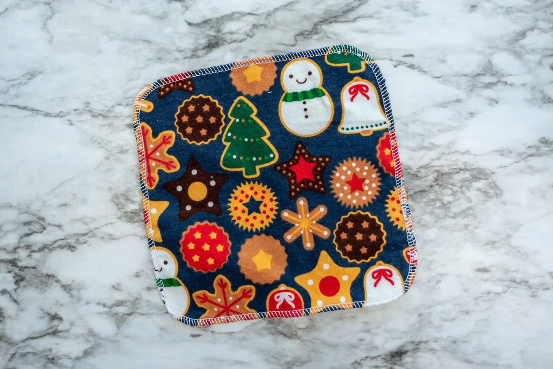 Christmas Reusable Cloth Wipes