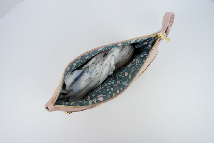 Dusty Rose Diaper Clutch