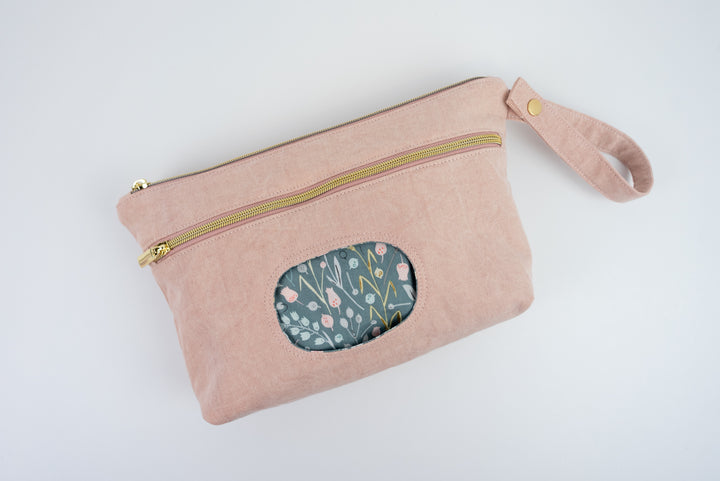Dusty Rose Diaper Clutch