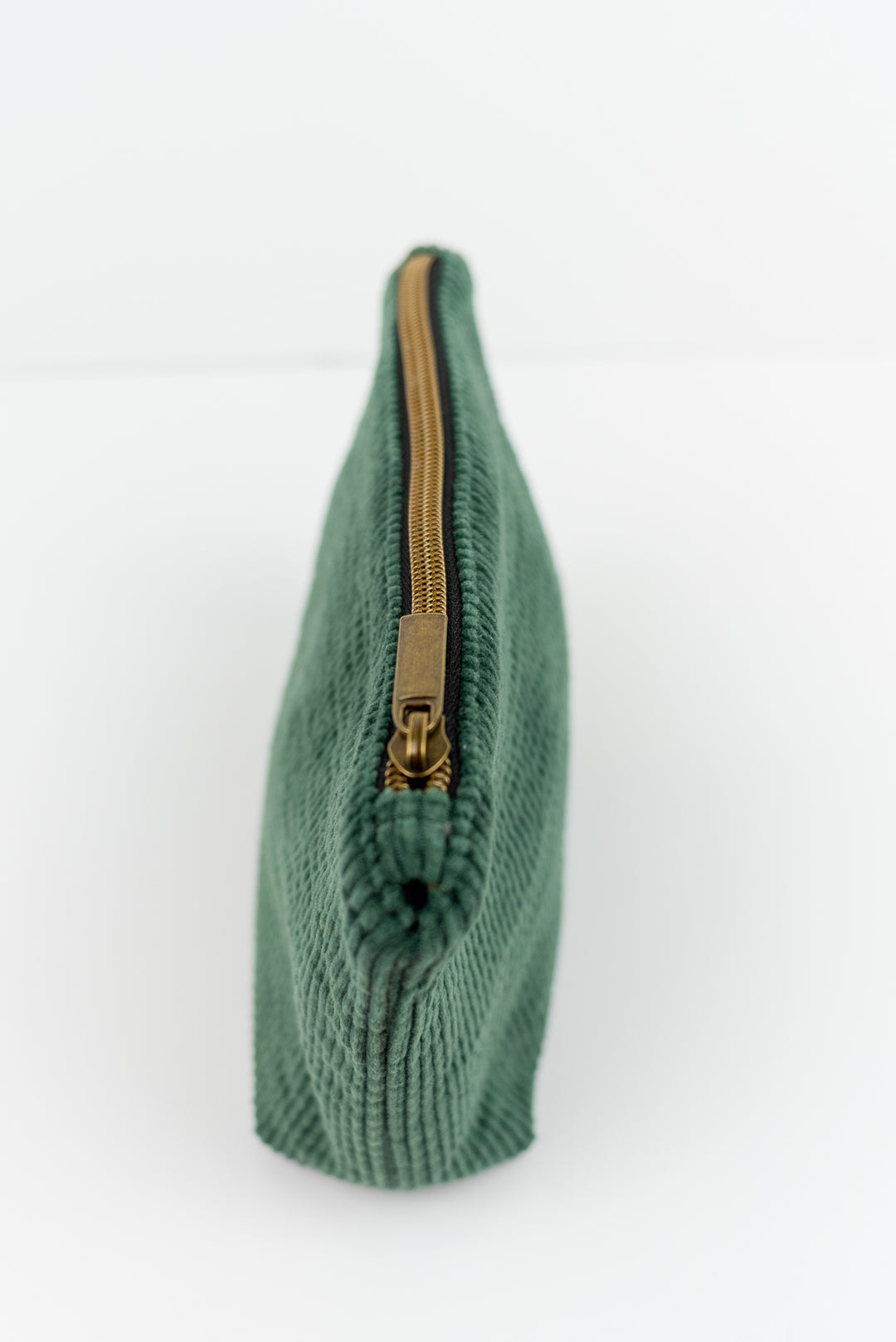 Small Forest Green Corduroy Wedge Bag