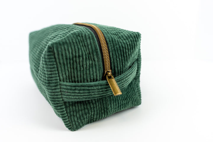Large Forest Green Corduroy Boxy Bag