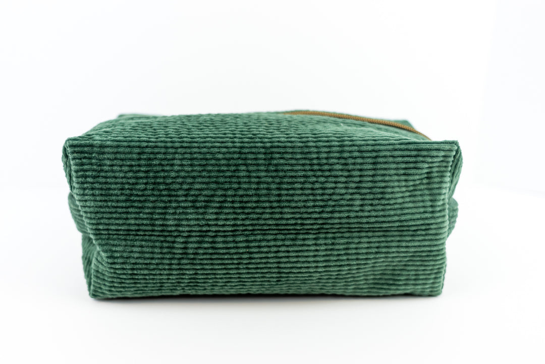 Large Forest Green Corduroy Boxy Bag