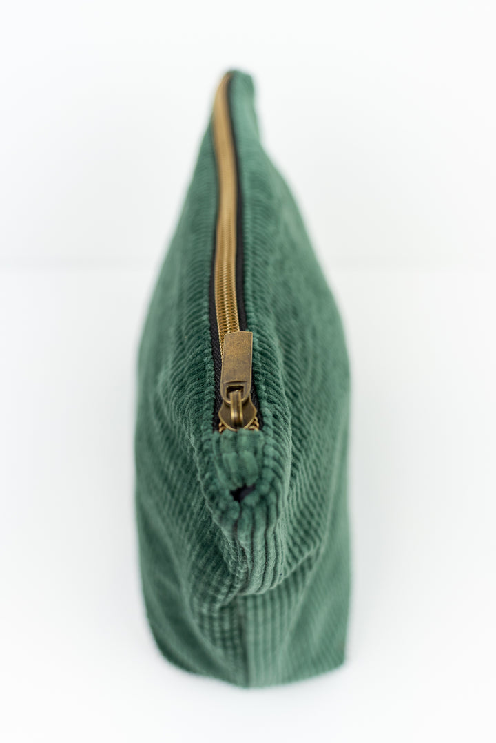 Medium Forest Green Corduroy Wedge Bag