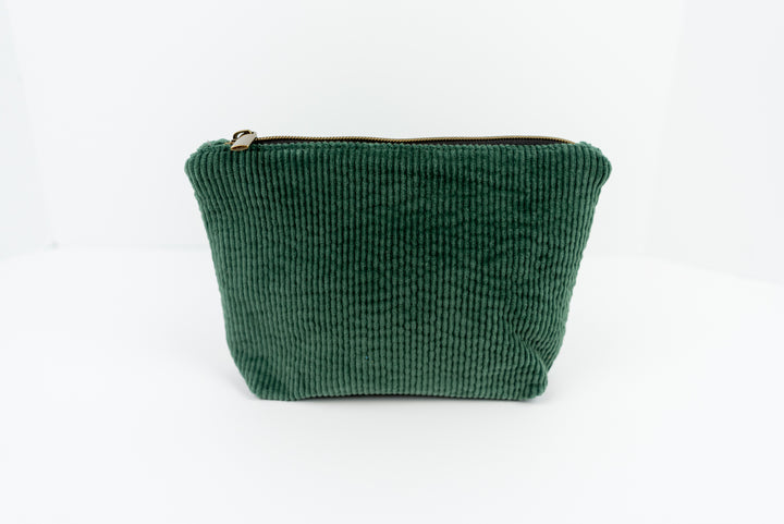 Small Forest Green Corduroy Wedge Bag