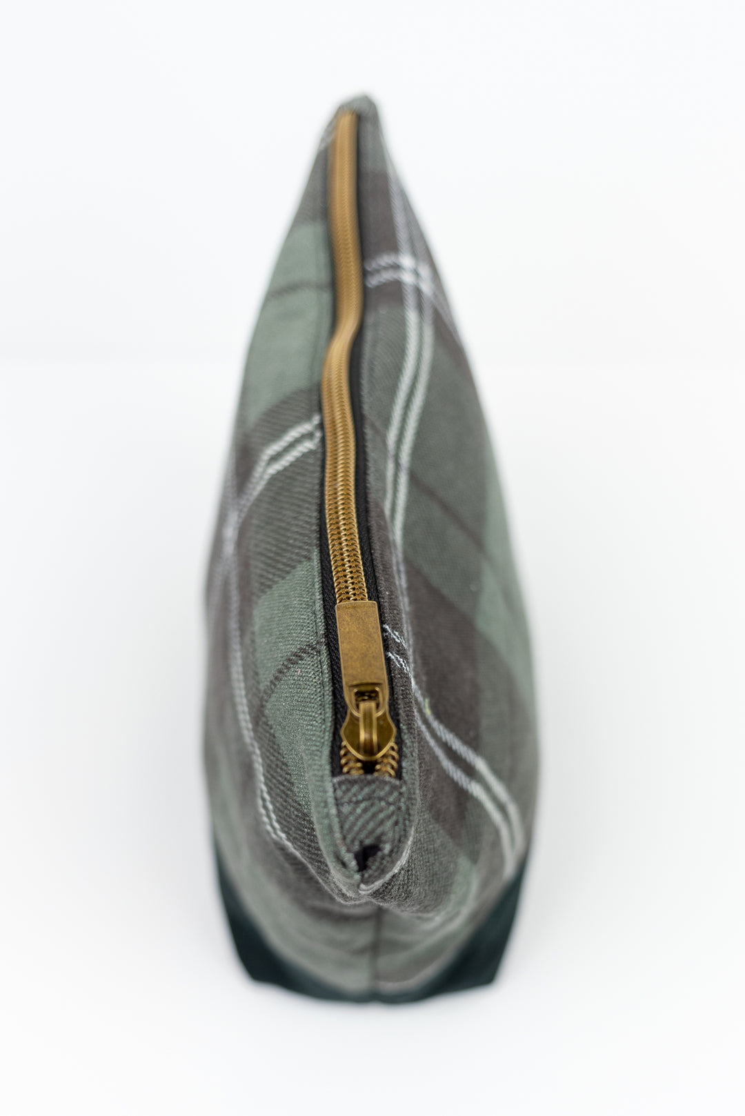 Medium Green & Black Plaid Wedge Bag
