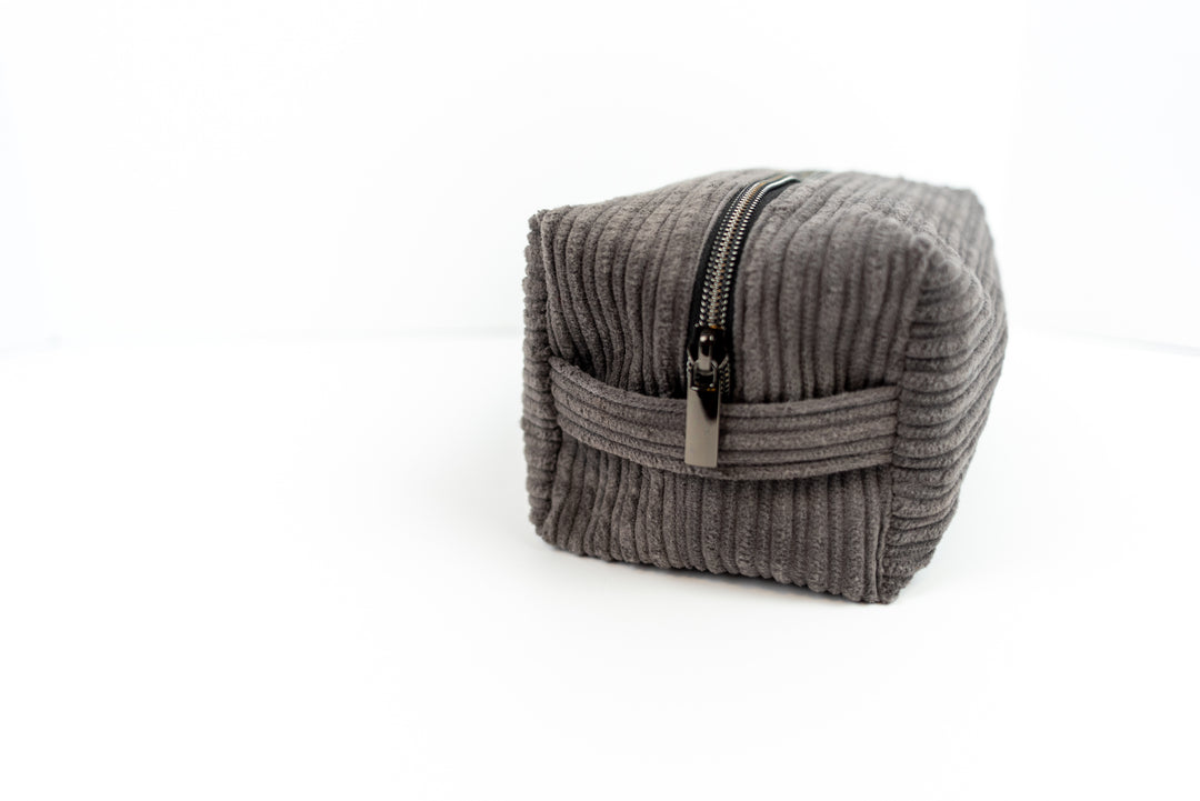 Large Grey Corduroy Boxy Bag