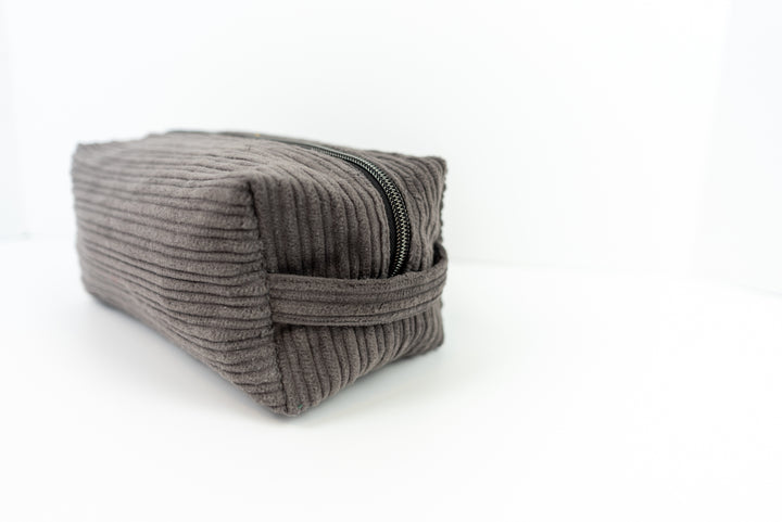 Large Grey Corduroy Boxy Bag