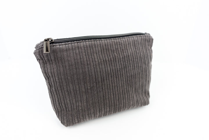 Small Grey Corduroy Wedge Bag