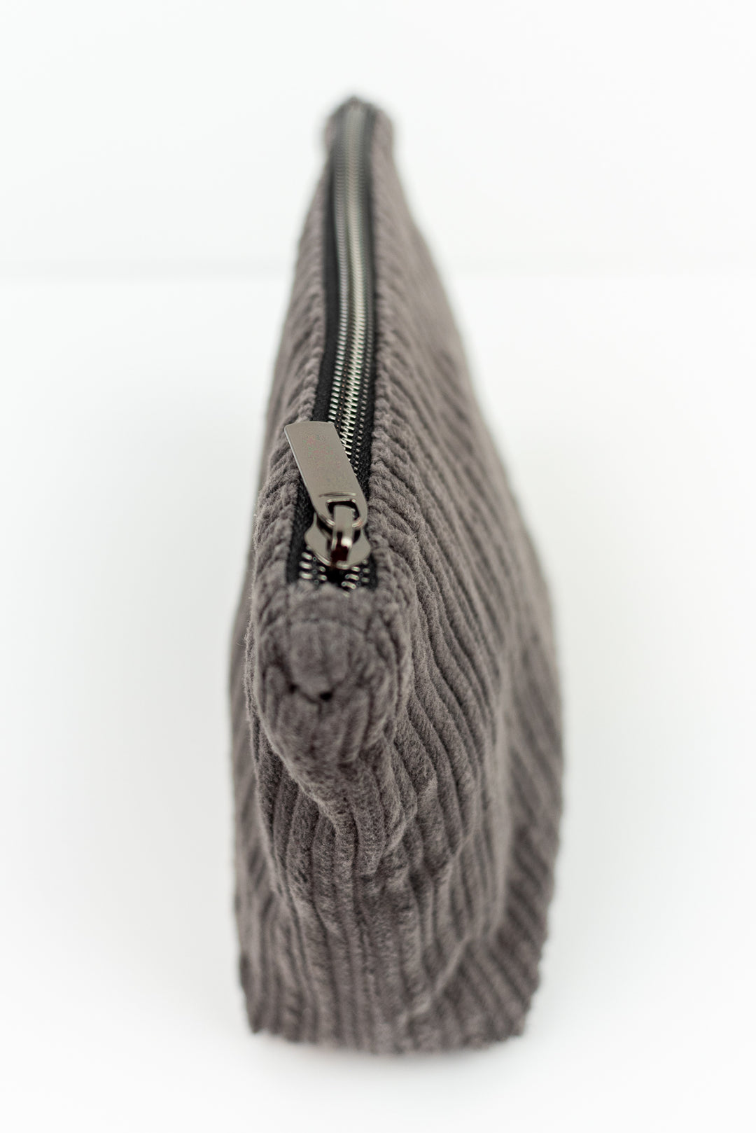 Small Grey Corduroy Wedge Bag