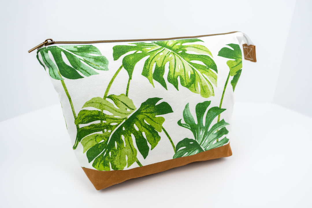 Large Palm Leaf Wedge Bag