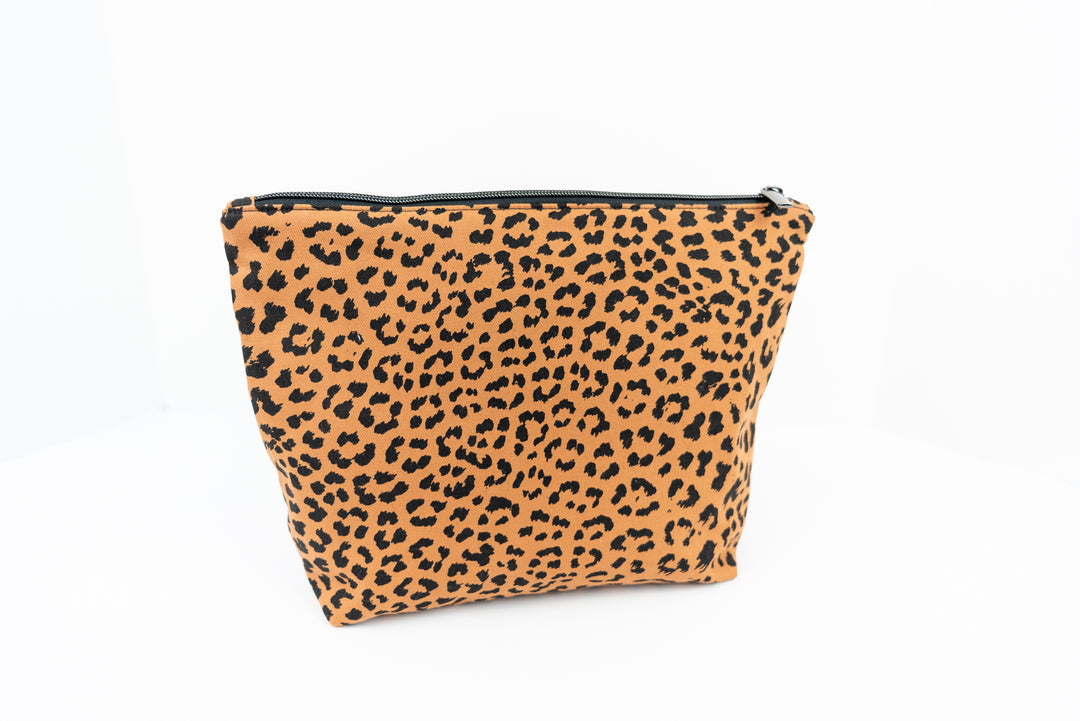 Large Wedge Bag - Leopard Denim