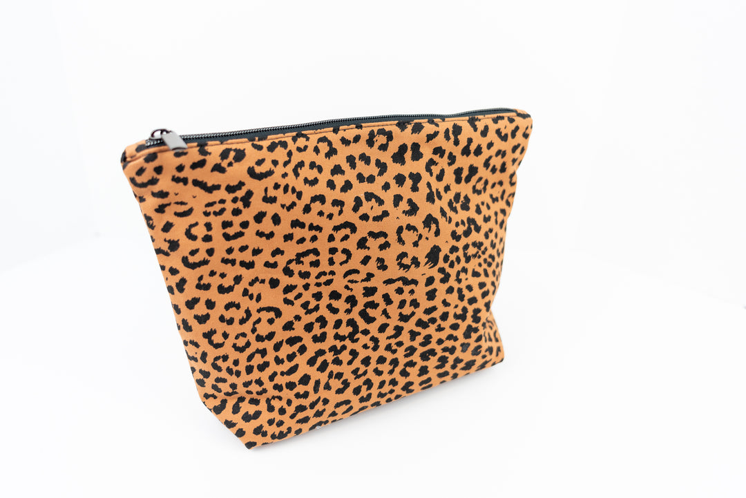 Large Wedge Bag - Leopard Denim