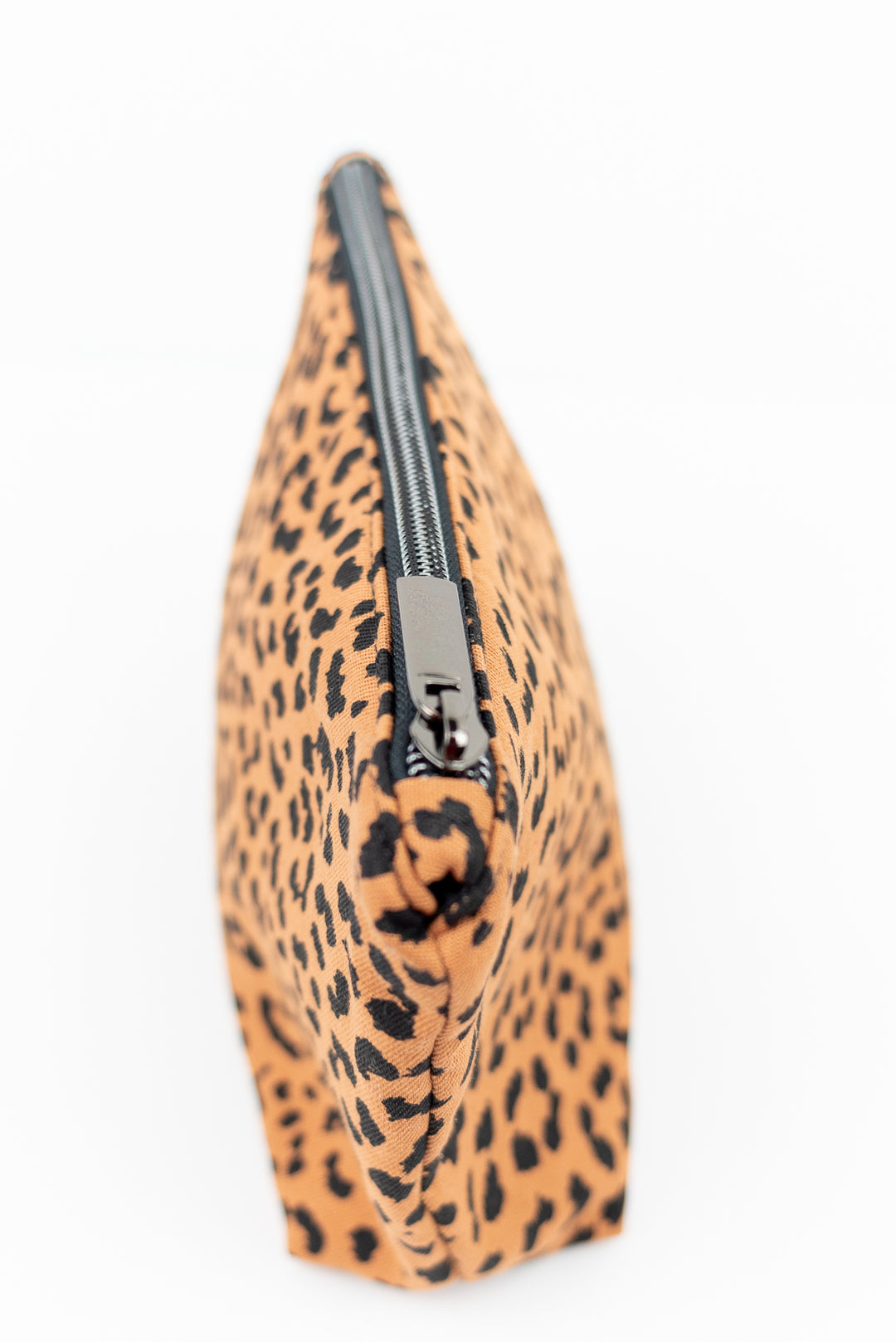 Small Leopard Denim Wedge Bag