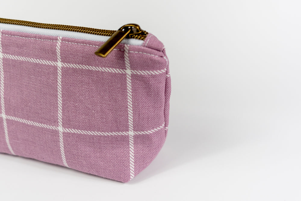 Extra Small Mauve Boxes Wedge Bag