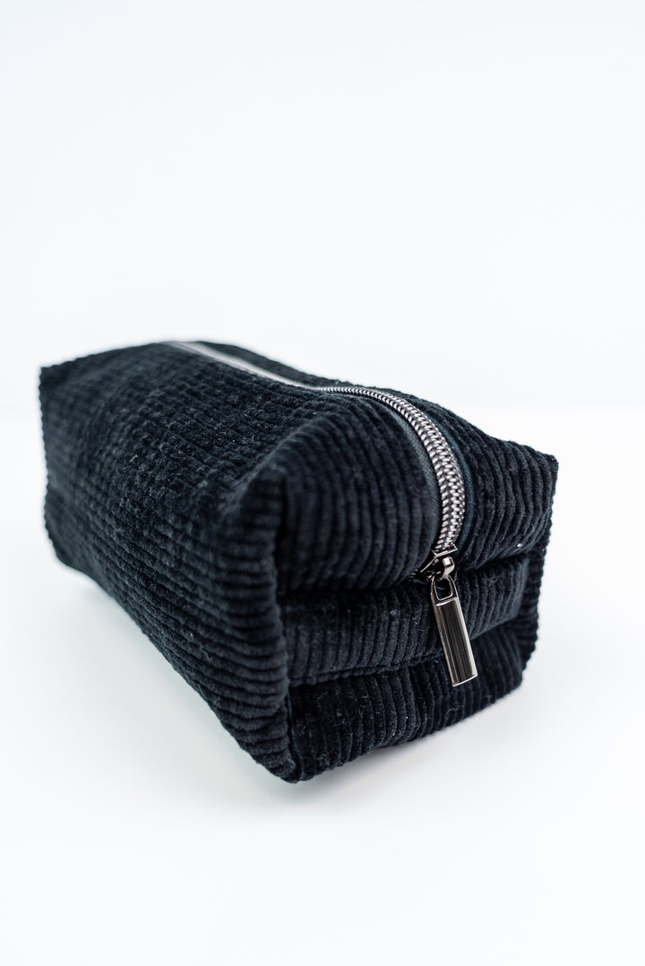 Medium Black Corduroy Boxy Bag