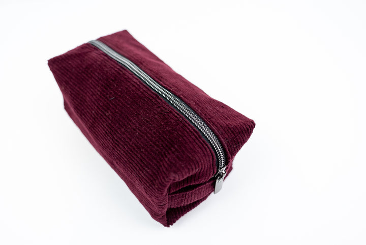 Medium Maroon Corduroy Boxy Bag