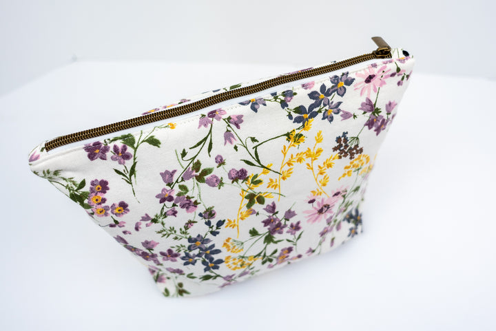Medium Watercolor Floral Wedge Bag