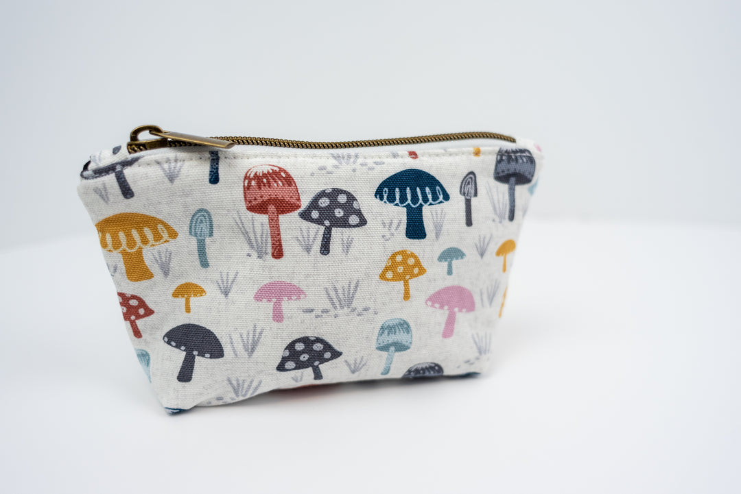 Small Wedge Bag - Colorful Mushrooms