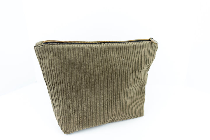 Medium Olive Green Corduroy Wedge Bag