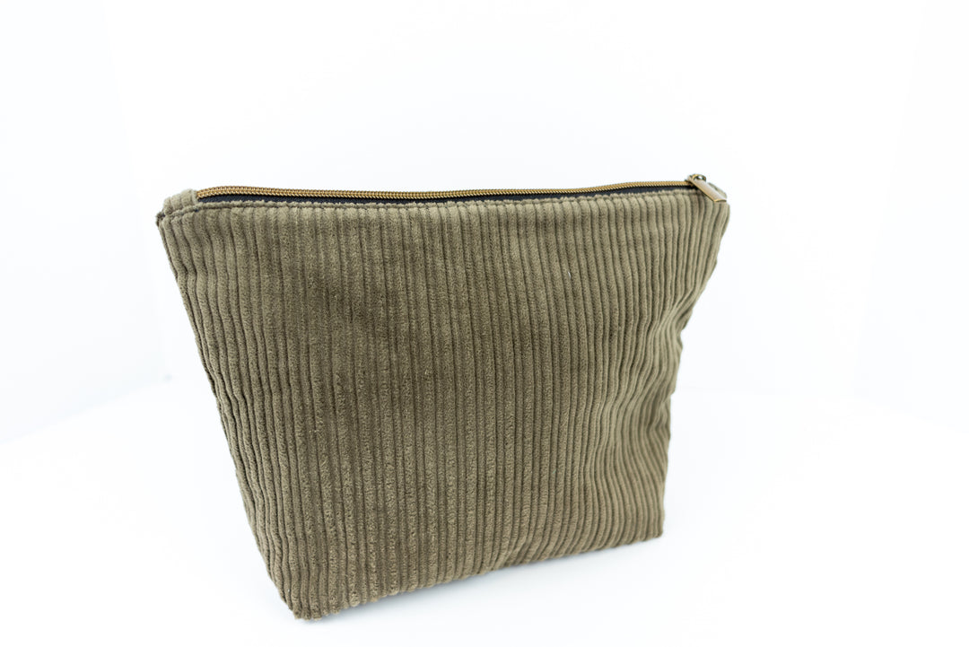 Large Wedge Bag - Olive Green Corduroy