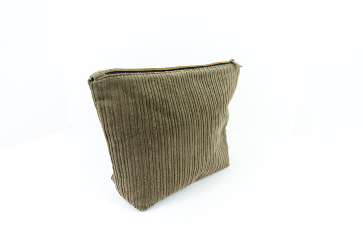 Medium Olive Green Corduroy Wedge Bag