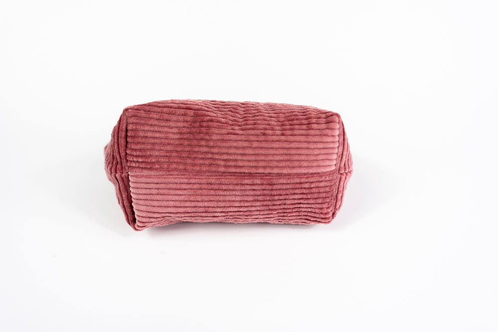 Small Wedge Bag -Pink Corduroy