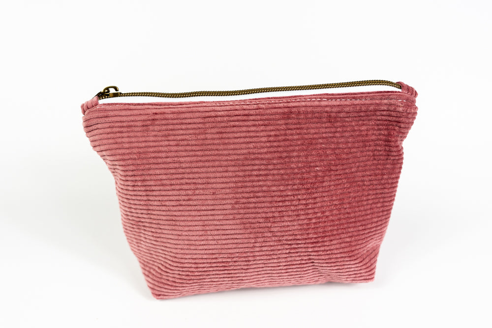 Small Pink Corduroy Wedge Bag