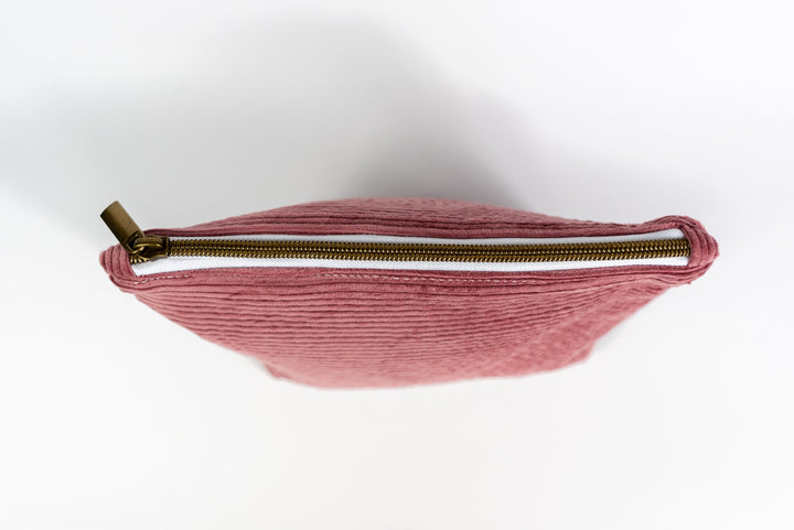 Small Pink Corduroy Wedge Bag