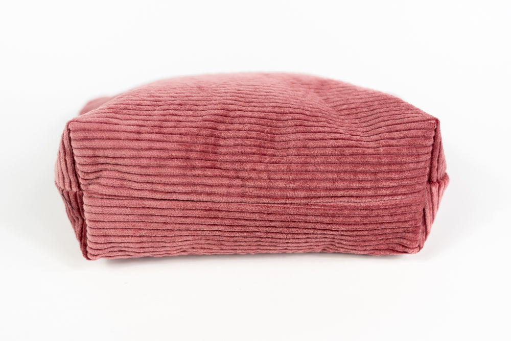 Small Pink Corduroy Wedge Bag