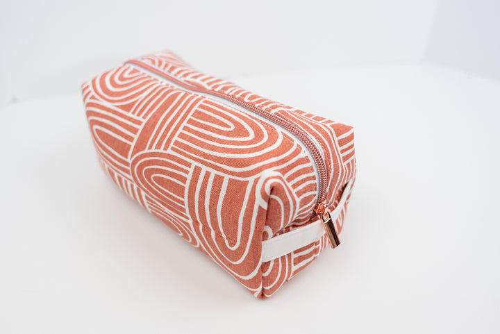 Large Peach Rainbow Boxy Bag