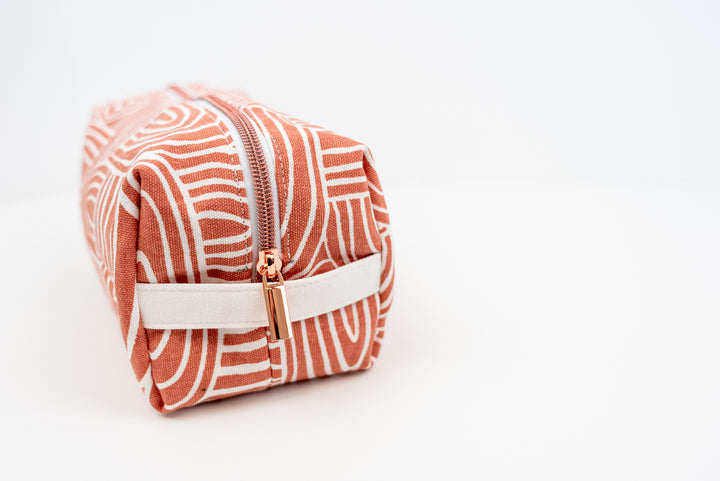 Large Peach Rainbow Boxy Bag