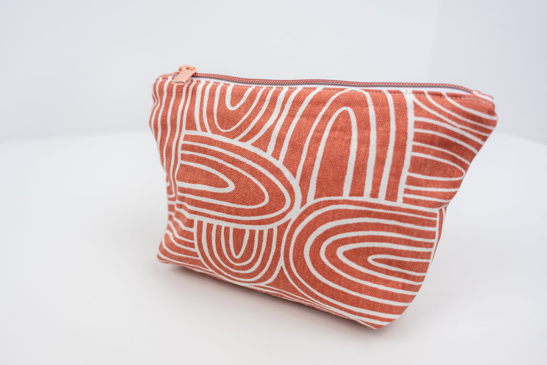 Medium Wedge Bag - Peach Rainbow