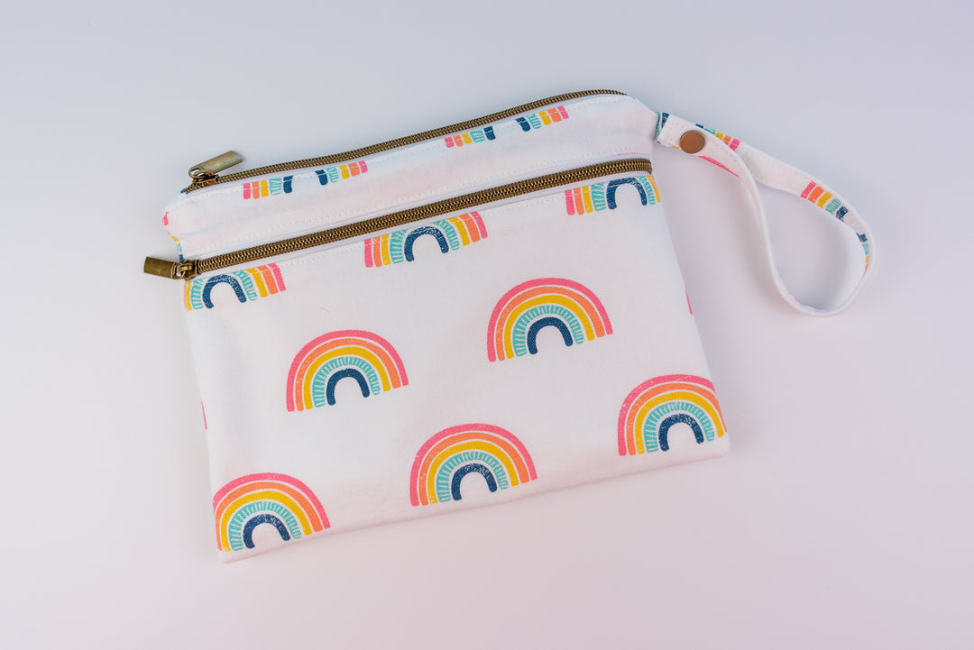 Small Pink Rainbow Deluxe Wet/Dry Bag