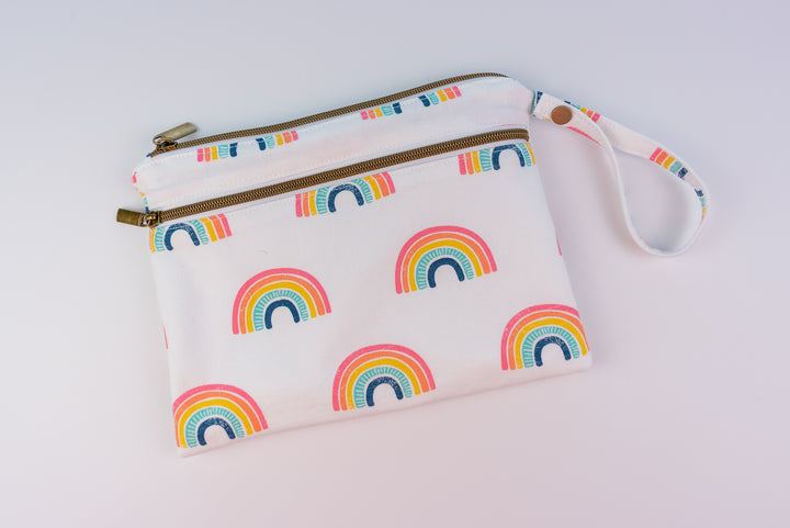 Small Deluxe Wet/Dry Bag - Pink Rainbow