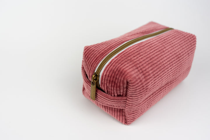Medium Pink Corduroy Boxy Bag