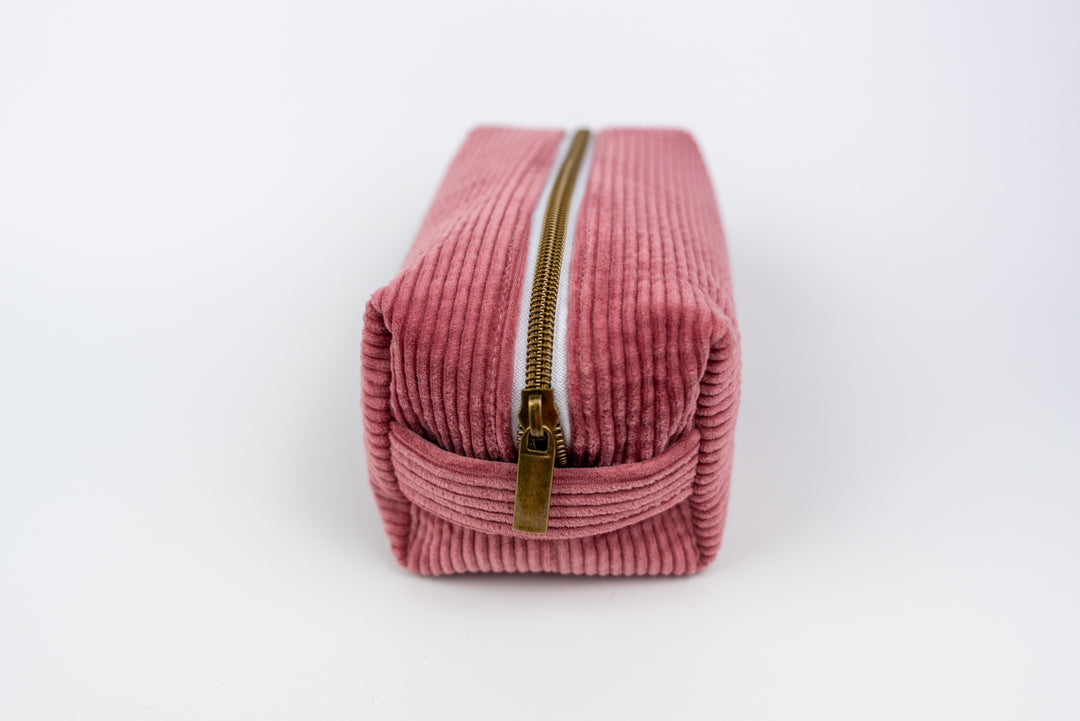 Medium Pink Corduroy Boxy Bag