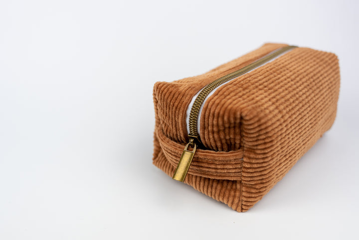 Medium Brown Corduroy Boxy Bag