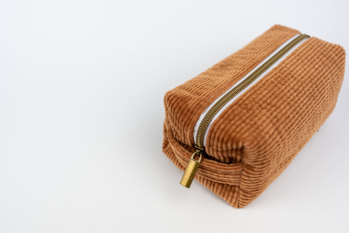 Medium Brown Corduroy Boxy Bag