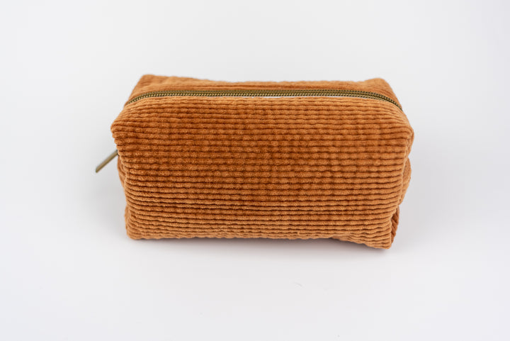 Medium Brown Corduroy Boxy Bag