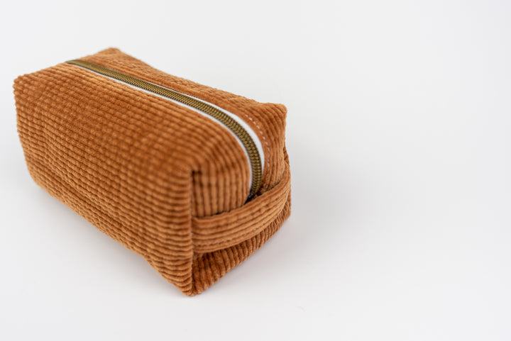 Medium Brown Corduroy Boxy Bag